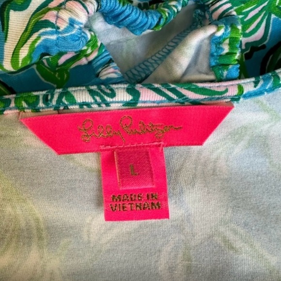 Lilly Pulitzer Brantley Midi Wrap Dress Cumulus Blue Chick Magnet, L - Picture 7 of 8